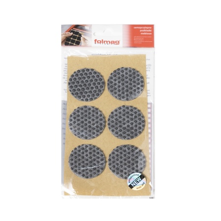 картинка Подкладка самоприлипающая фетровая прорезиненная d40мм (1упак.=6шт), серая, Folmag от магазина SEFI