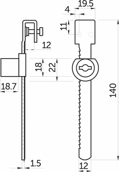 картинка Замок для стеклянных раздвижных 2-х дверей 328 AKS от магазина SEFI