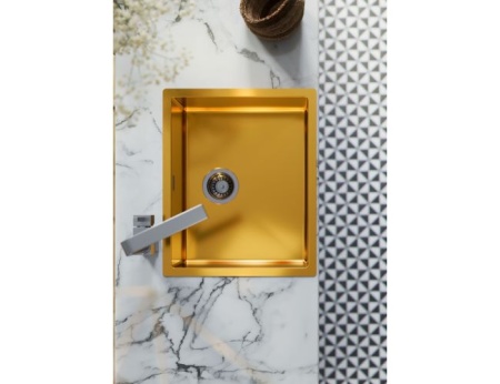 картинка Мойка QUADRIX MONARCH 50 BRONZE 550X450X200 в компл. с выпуском без сифона, от магазина SEFI