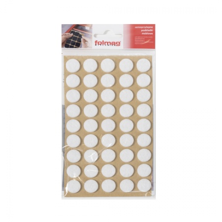 картинка Подкладка самоприлипающая фетровая d15мм (1лист-45шт) белая Folmag от магазина SEFI