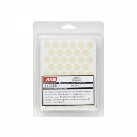 картинка Заглушка самоприлипающая к конфирматам крем (PC 2507) (1л=50шт) Pacific от магазина SEFI