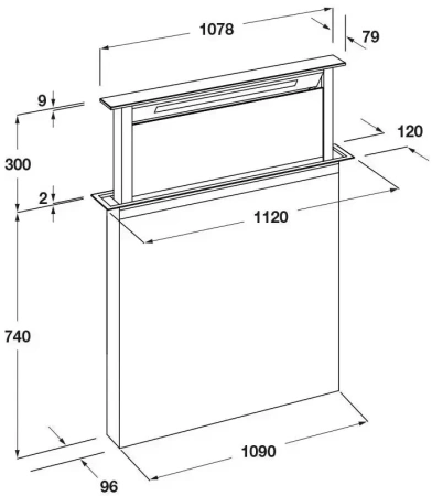 картинка Встраиваемая вытяжка Fulgor Milano FDDH 1120 TRC X от магазина SEFI