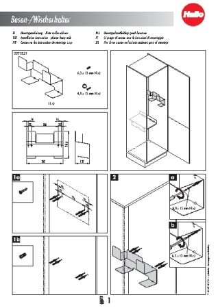 картинка Держатель для швабры и щётки, сталь, цвет - белый от магазина SEFI