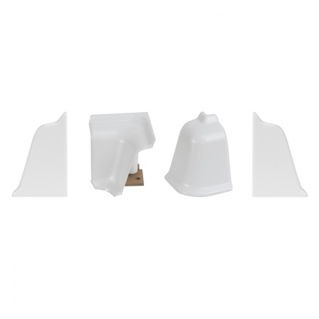 картинка Комплект ПВХ аксессуаров к плинтусу LB38 белый РФ от магазина SEFI