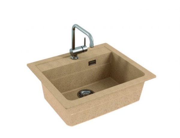 картинка Мойка ALVEUS GRANITAL ATROX 30 BEIGE - G55 590 X  500  1X в комплекте с сифоном 1132823, от магазина SEFI