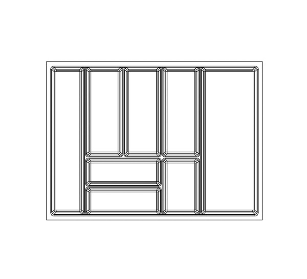 картинка Лоток BASIC Soft-Touch для столовых приборов, фасад 700 мм, для Blum Tandembox 500, орион серый от магазина SEFI