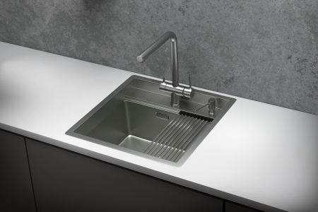 картинка Мойка Granula KS-5051, сталь матовая , KITCHEN SPACE от магазина SEFI