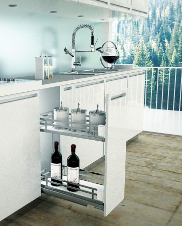 картинка Выдвижная система c Soft-Close, плоский пруток 418*450*520, infinity line от магазина SEFI