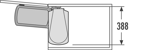 картинка Ведро Oko-flex 18л 203х388х450, нерж/черный от магазина SEFI