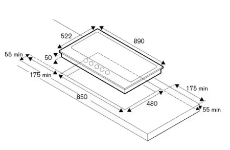 картинка Газовая варочная панель Bertazzoni P905CHERAX от магазина SEFI