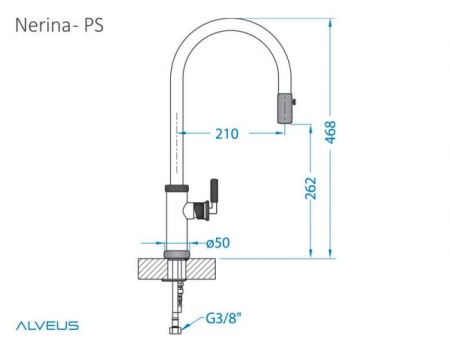 картинка Смеситель для мойки ALVEUS NERINA - PS CHR-BR от магазина SEFI