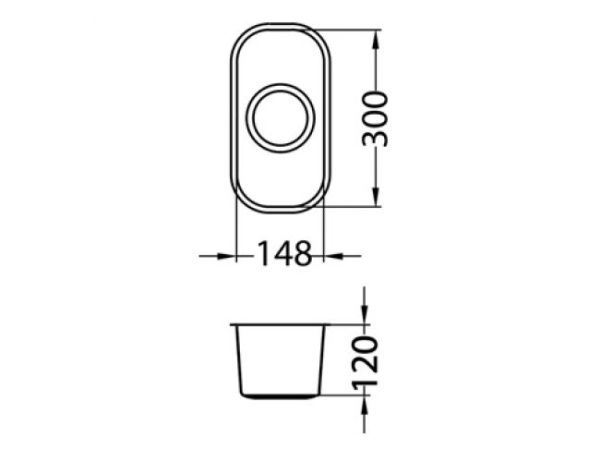 картинка Мойка VARIANT MONARCH 110 ANTHRACITE 148X300X120 в компл. с выпуском без сифона, от магазина SEFI