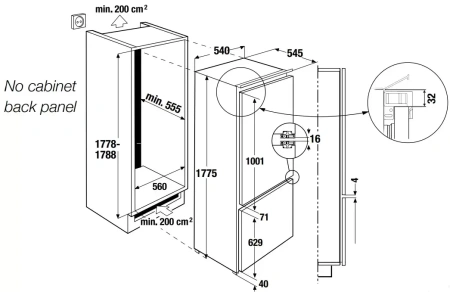 картинка Встраиваемый холодильник с нижней морозильной камерой Kuppersbusch FKG 8540.0i магазин SEFI являющийся официальным дистрибьютором в России  картинка Встраиваемый холодильник с нижней морозильной камерой Kuppersbusch FKG 8540.0i от магазина SEFI