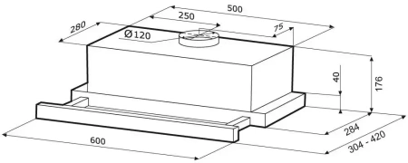 картинка Вытяжка Krona VENDY 600 WHITE (1 мотор) от магазина SEFI
