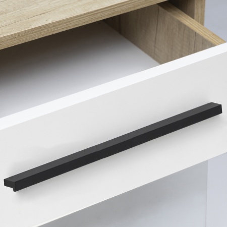 картинка Ручка меб. скоба алюм. PIANO 320/342 черный матовый, AKS тип 2 от магазина SEFI