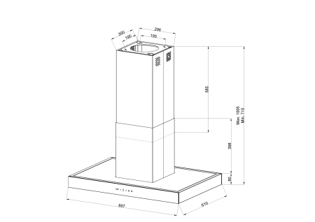 картинка Островная вытяжка DUDL 8 GB от магазина SEFI