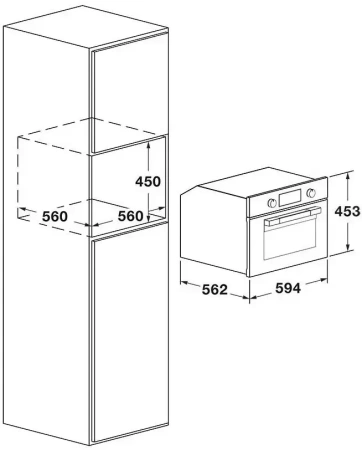 картинка Встраиваемый комбинированный паровой шкаф Fulgor Milano FUSO 4505 MT MBK от магазина SEFI