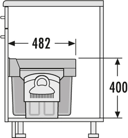 картинка Система выдвижная Tandem 40 см, 2х15л, с компектом для уборки от магазина SEFI
