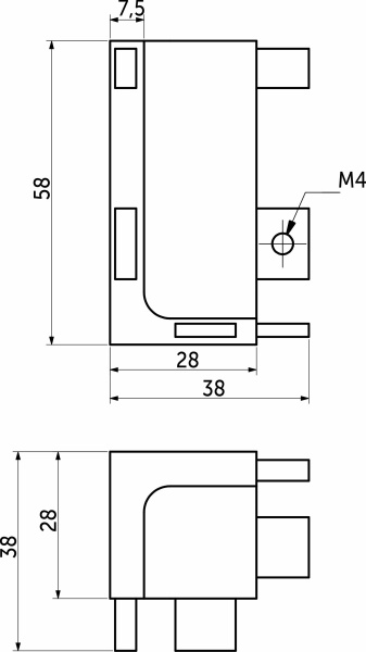 картинка Уголок металлич. внутренний к профилю Gola, L-образный серебро 3 AKS от магазина SEFI