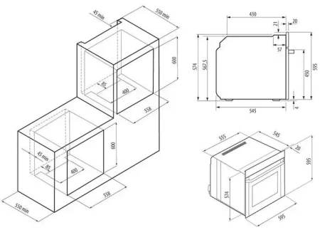 картинка Духовой шкаф KRONA PRONTO 60 S от магазина SEFI