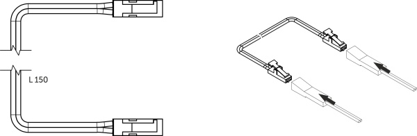 картинка Шнур соединительный (миниконнектор папа - миниконнектор папа), 15 см, AKS от магазина SEFI