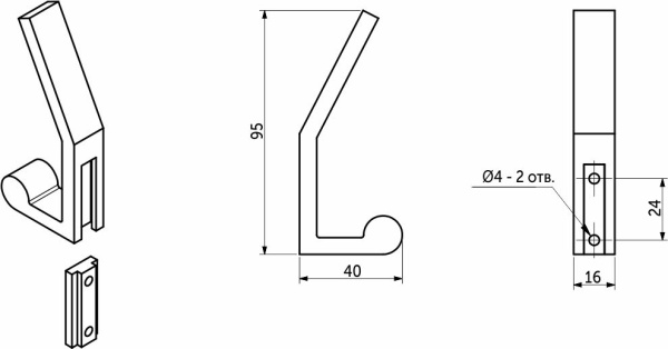 картинка Крючок меб. двухрожковый мет. PEROLA брашированное золото AKS магазин SEFI являющийся официальным дистрибьютором в России  картинка Крючок меб. двухрожковый мет. PEROLA брашированное золото AKS от магазина SEFI