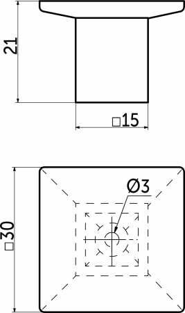 картинка Ручка меб. кнопка пластик. PK06/K6 металлик AKS от магазина SEFI