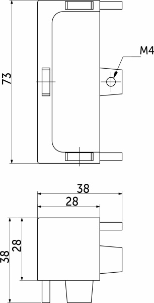 картинка Уголок металлич. внутренний к профилю Gola, С-образный черный 3 AKS от магазина SEFI