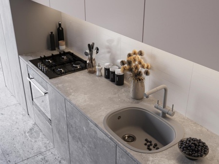 картинка Мойка EMAR EMQ-1570.C, цвет Алмаз. Врезной монтаж. от магазина SEFI