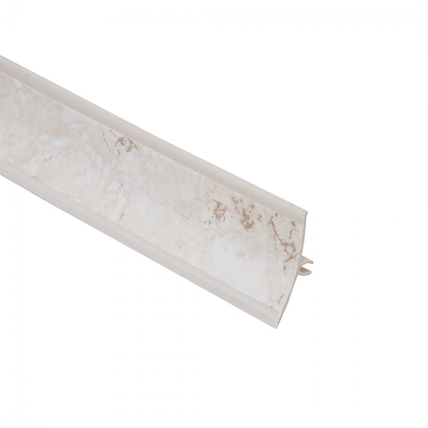 картинка Плинтус ПВХ к столешнику LР мрамор латина (194) EL-MECH-PLAST (1шт=3м.п.) от магазина SEFI