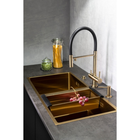 картинка Коландер CO-02-PVD-LG нерж.сталь/светлое золото от магазина SEFI