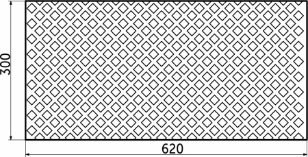 картинка Решетка-вставка в фасад 620х300мм белая пластик PL от магазина SEFI