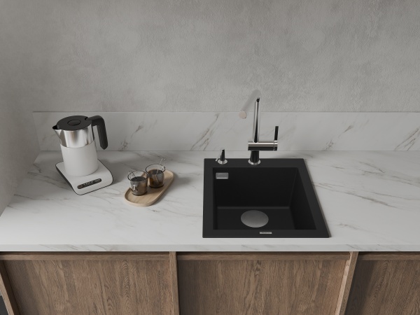 картинка Мойка Rivelato ZENO 4150 1-чаш 410*500 Черн.глубокий 503 от магазина SEFI