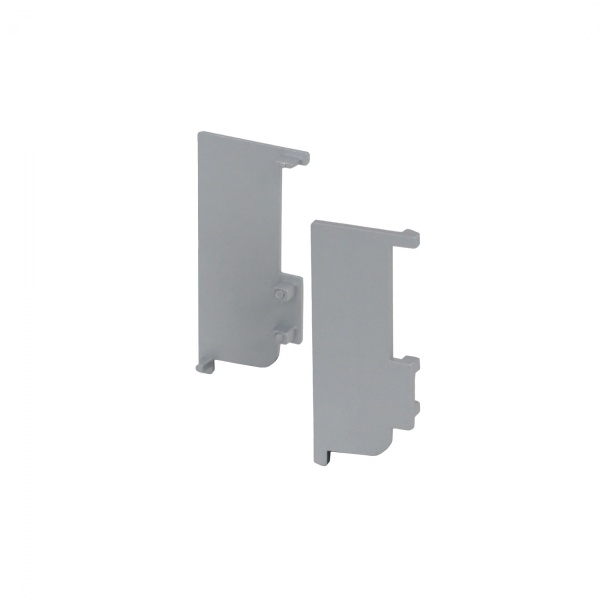 картинка Комплект заглушек металлич. внутр. к профилю Gola, L-образных (левая+правая) серебро 3 AKS от магазина SEFI