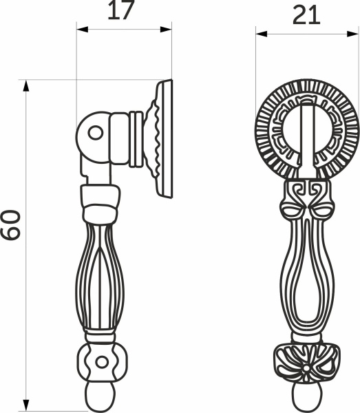 картинка Ручка меб. кнопка мет. Capella AKS от магазина SEFI