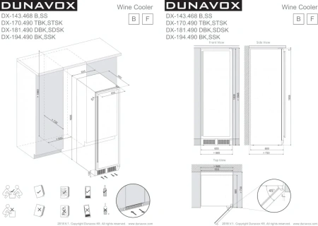картинка Винный шкаф Dunavox DX-143.468C от магазина SEFI