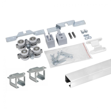 картинка Комплект STANDART для 1 раздвижной двери LAGUNA 100 кг (с направляющей L-2000 мм, с креплением направляющей к потолку) магазин SEFI являющийся официальным дистрибьютором в России  картинка Комплект STANDART для 1 раздвижной двери LAGUNA 100 кг (с направляющей L-2000 мм, с креплением направляющей к потолку) от магазина SEFI