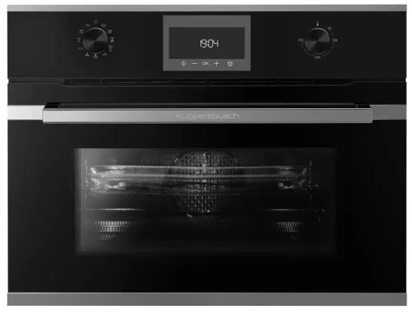 картинка Компактный духовой шкаф с микроволнами Kuppersbusch CBM 6330.0 S3 Silver Chrome от магазина SEFI