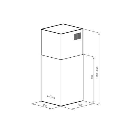 картинка Вытяжка LEX MONO 400 BLACK от магазина SEFI