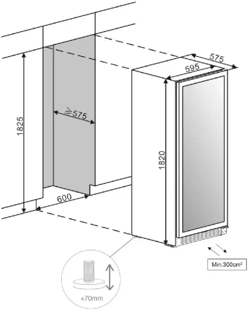 картинка Винный шкаф Pando PBE 182-190 от магазина SEFI