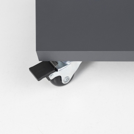 картинка Колесо меб. CRYSTAL/2 d35 h51 с площадкой с торм., черный AKS от магазина SEFI