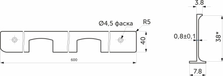 картинка Планка угловая к столешнице 38 Egger белая AKS от магазина SEFI