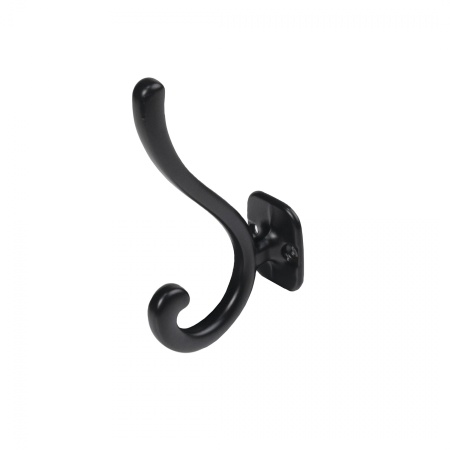 картинка Крючок меб. двухрожковый мет. AКKORD черный матовый AKS от магазина SEFI