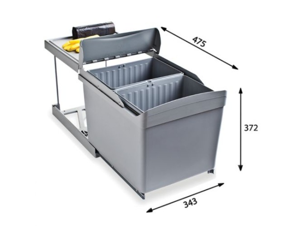 картинка Система сортировки мусора ALBIO 30 2X16 L ALVEUS, от магазина SEFI