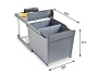 картинка Система сортировки мусора ALBIO 30 2X16 L ALVEUS, от магазина SEFI