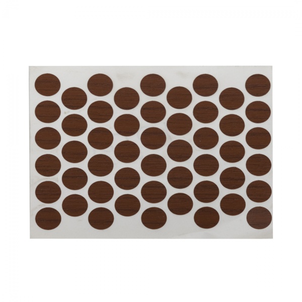 картинка Заглушка самоприлипающая к конфирматам орех красный (7059) РФ (лист-50шт.) от магазина SEFI