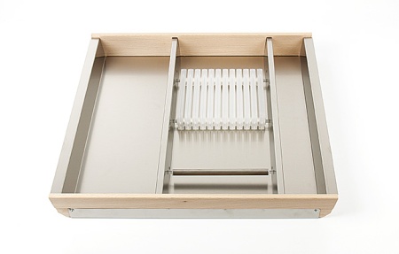 картинка Лоток для столовых приборов Cassetto Portacotelli 60, B50 нерж.сталь+бук от магазина SEFI