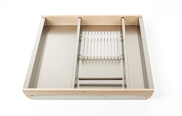 картинка Лоток для столовых приборов Cassetto Portacotelli 60, B50 нерж.сталь+бук от магазина SEFI