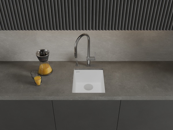 картинка Мойка Rivelato STRIA 4134 1-чаш 410*435 Белый 101 от магазина SEFI