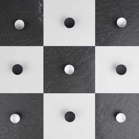 картинка Ручка меб. кнопка мет. PUNTO черный матовый, AKS от магазина SEFI